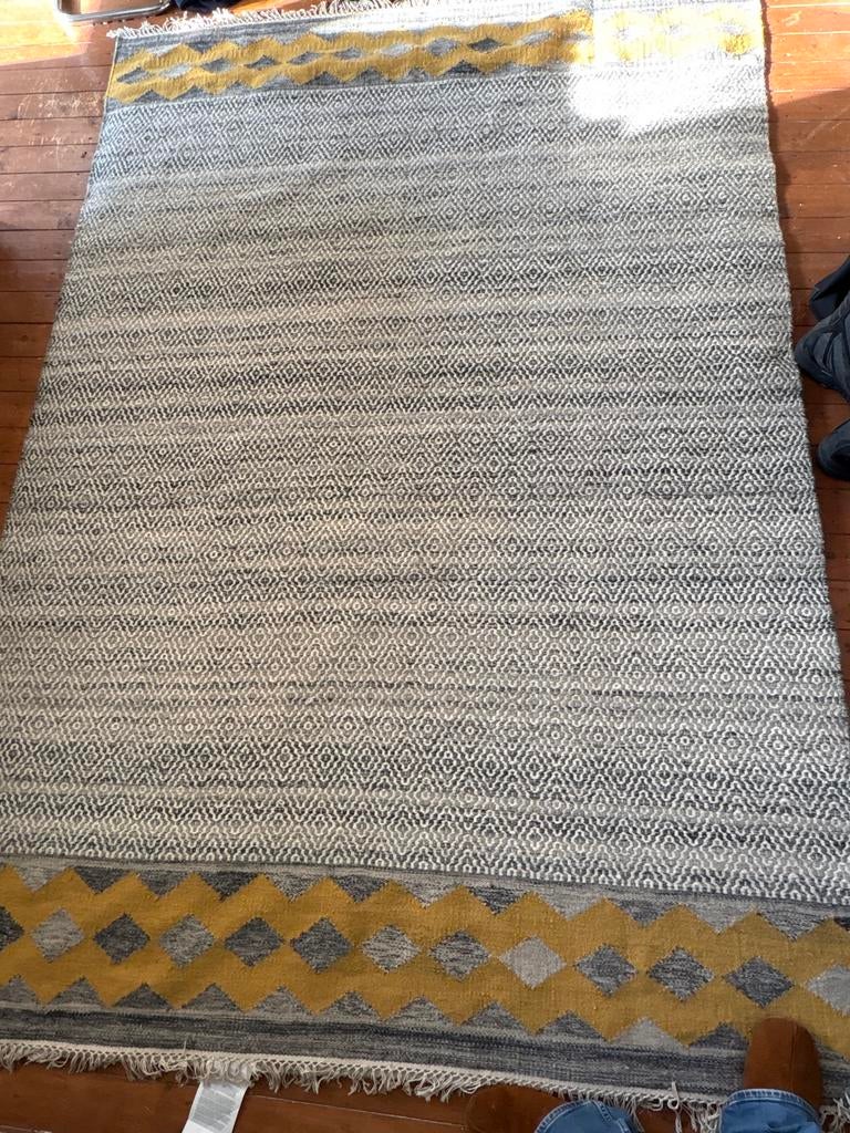 Mooi wollen vloerkleed 170x240 Ikea Ryssgräs, Huis en Inrichting, Stoffering | Tapijten en Kleden, Ophalen, Gebruikt, 150 tot 200 cm