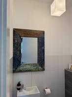 Spiegel met robuust kleurrijk houten frame – 60x80 cm, Ophalen, Zo goed als nieuw, Minder dan 100 cm, Rechthoekig