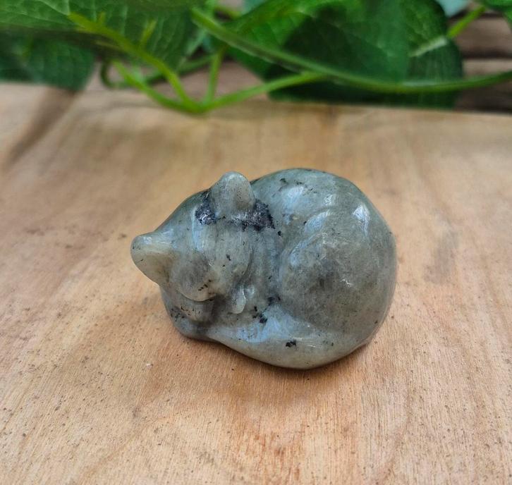 Labradoriet slapende kat 04, Verzamelen, Mineralen en Fossielen, Verzenden