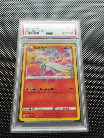 Reshiram Holo Pokemon kaart PSA9 shining fates mint  beschikbaar voor biedingen