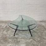 Glazen design salontafel Bontempi casa tafel glas, Ophalen, 100 tot 150 cm, 50 tot 100 cm, Glas