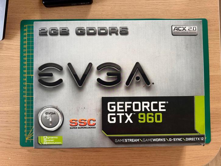 EVGA GeForce GTX 960 2GB GDDR5, Computers en Software, Videokaarten, Zo goed als nieuw, Nvidia, PCI-Express 3.0, GDDR5, HDMI, Ophalen of Verzenden