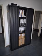 Roldeurkast - Zwart Metaal - Ruime Opbergkast, Ophalen, Gebruikt, 100 tot 150 cm, Meerdere deuren