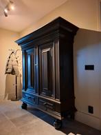 Eiken kast professioneel zwart geschilderd -buffetkast, Ophalen, Gebruikt, 100 tot 150 cm, 150 tot 200 cm