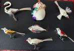 Antieke kerstvogels, Vis sneeuwpop zwaan op knijoer., Diversen, Kerst, Ophalen of Verzenden, Zo goed als nieuw