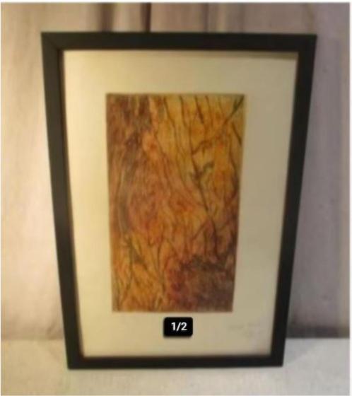 Mooie Ets 'In het Stuikgewas' - Gesigneerd, Antiek en Kunst, Kunst | Etsen en Gravures, Ophalen of Verzenden