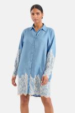 Prachtige tuniek met kant xxl denim blauw met prachtig kant, Kleding | Dames, Blauw, Jurk, Ophalen of Verzenden, Zo goed als nieuw