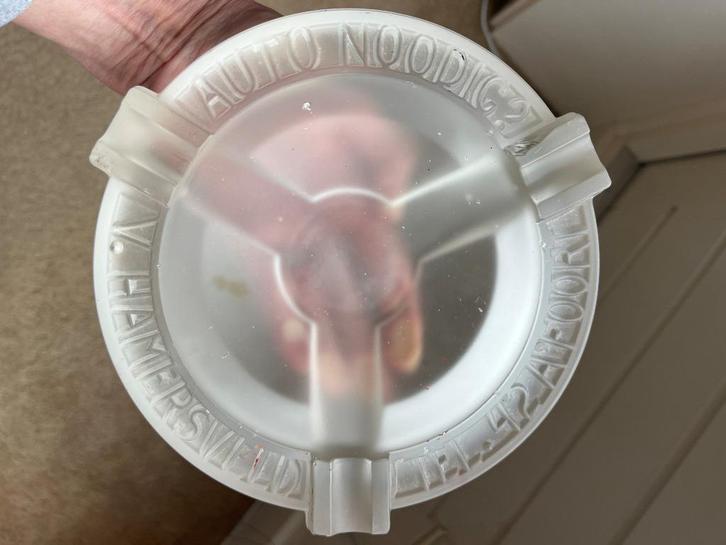 Art deco matglazen asbak, Antiek en Kunst, Antiek | Glas en Kristal, Ophalen of Verzenden