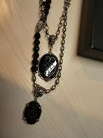 GEM KINGDOM LANGE KETTING NIEUWSTAAT ZWART, Sieraden, Tassen en Uiterlijk, Ophalen of Verzenden, Nieuw, Zwart, Zilver