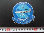 sticker Leger Luchtmacht NATO AWACS E-3A Component, Verzamelen, Stickers, Ophalen, Zo goed als nieuw, Bedrijf of Vereniging