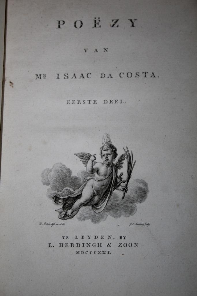 Poëzy van Mr. Isaac da Costa. Eerste deel (1821), Antiek en Kunst, Antiek | Boeken en Bijbels, Ophalen of Verzenden