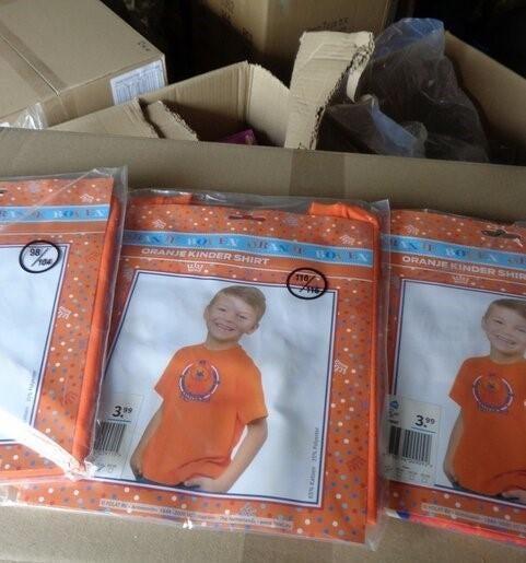 PARTIJ ORANJE KINDER T-SHIRTS HOLLAND , ., Kostuum, Nieuw, Ophalen of Verzenden