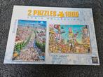 King puzzels 2x 1000 stukjes (Barcelona en Times Square), Ophalen of Verzenden, Zo goed als nieuw