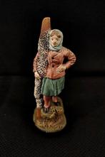 Antieke Alphonse Hanne beeldje keramiek terracotta zeevisser, Antiek en Kunst, Verzenden