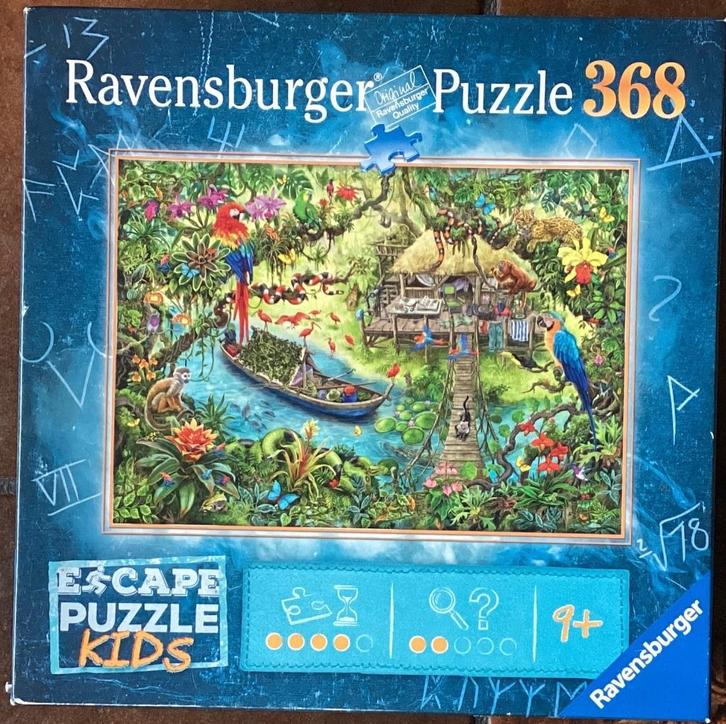 Ravensburger Escape Puzzle – Expeditie in de Jungle, Hobby en Vrije tijd, Denksport en Puzzels, Zo goed als nieuw, 500 t/m 1500 stukjes
