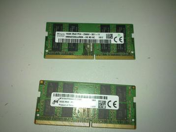 16GB DDR4 SODIMM laptop geheugen Hynix Micron beschikbaar voor biedingen