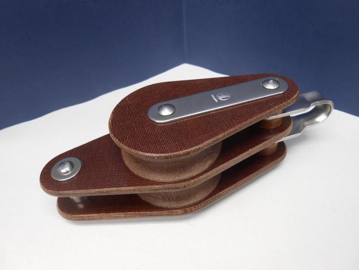 Tufnol Blok, Katrol, dubbelschijfs, hondsvot, 14 - 16 mm, Watersport en Boten, Accessoires en Onderhoud, Nieuw, Lijn of Blok, Ophalen of Verzenden