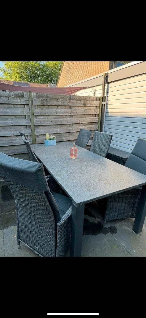 Mooie tuinset (tafel natuursteen), Tuin en Terras, Tuinsets en Loungesets, Gebruikt, Overige materialen, Ophalen