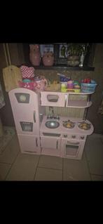 Roze Speelkeuken met Accessoires, Kinderen en Baby's, Speelgoed | Speelkeukens, Ophalen, Zo goed als nieuw, Hout, Speelkeuken