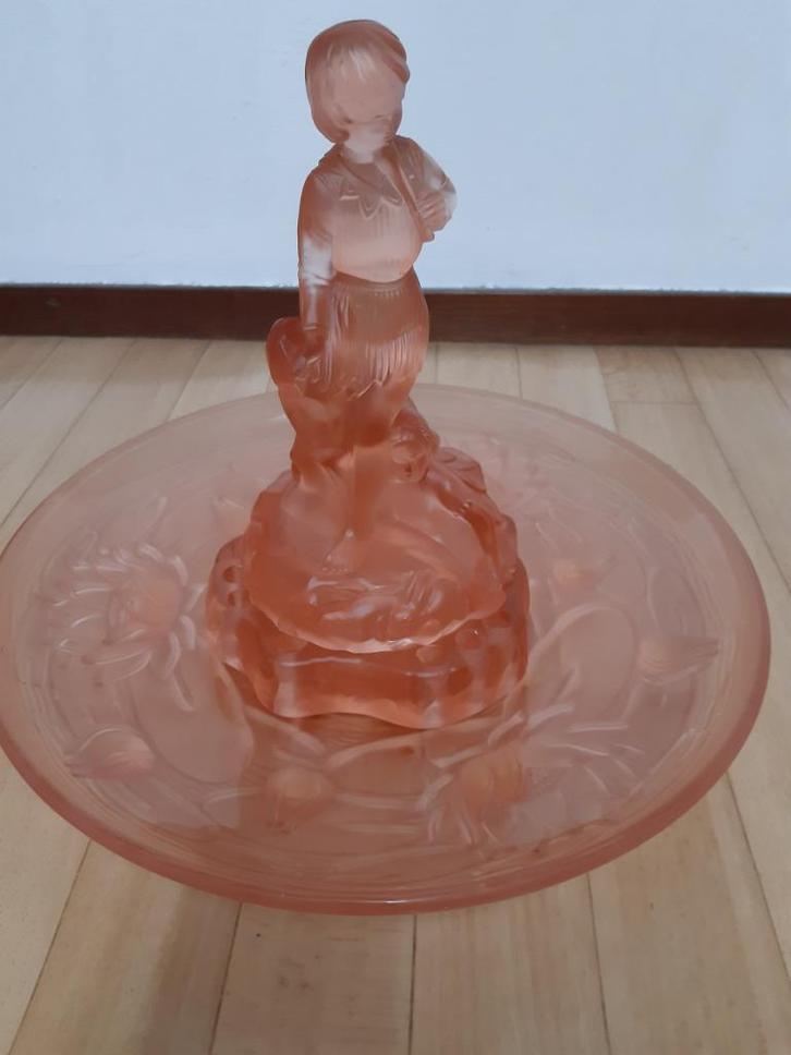 Walther en sohne peter pan/flötenspieler compleet tafelstuk, Antiek en Kunst, Antiek | Glas en Kristal, Ophalen