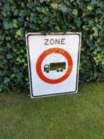 Verkeersbord met zone verboden voor vrachtwagens, Verzamelen, Overige Verzamelen, Gebruikt, Ophalen