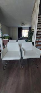 4 witte eetkamer stoelen, Huis en Inrichting, Stoelen, Ophalen, Zo goed als nieuw, Wit, Vier