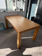 Licht eiken eettafel 160x90, Ophalen, Gebruikt, Eikenhout, 50 tot 100 cm