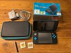 Nintendo 2DS XL - compleet met Donkey Kong en Mario Bros, Ophalen, Blauw, 2DS XL, Gebruikt