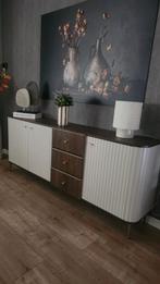 Mooi dressoir  beige kleur met hout, Huis en Inrichting, Kasten | Dressoirs, Ophalen, Zo goed als nieuw, 25 tot 50 cm