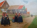 litho zicht op oude Marken, klederdracht, H. Cassiers 1900, Antiek en Kunst, Kunst | Litho's en Zeefdrukken, Verzenden