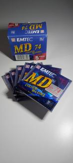 NEW > 5x MiniDisc EMTEC Maxima Color Blue 74 Min, Ophalen of Verzenden, Minidisc-recorder