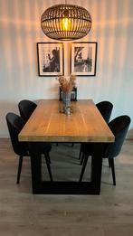 Eikenhouten Tafel met U-poten - 160x90cm, Huis en Inrichting, Tafels | Eettafels, Ophalen, Eikenhout, 50 tot 100 cm, Zo goed als nieuw