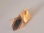 Vintage 1980 verguld design manchetknopen, Ophalen of Verzenden, Zo goed als nieuw, Overige materialen, Verguld