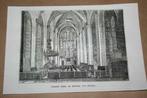 Antieke gravure - Interieur Grote Kerk te Zwolle - 1841 !!, Antiek en Kunst, Kunst | Etsen en Gravures, Ophalen of Verzenden