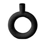 Present-Time-Vaas-Ring-Polyresin-Rond-Zwart-18x3x22-Modern, Ophalen of Verzenden, Nieuw