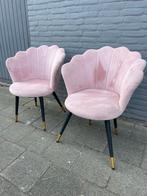 Twee roze schelpvormige fauteuiltjes Fansyson Royal Shell, Huis en Inrichting, Ophalen of Verzenden, Gebruikt