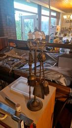 Antieke Haardset Messing Scheepsmotief, Ophalen