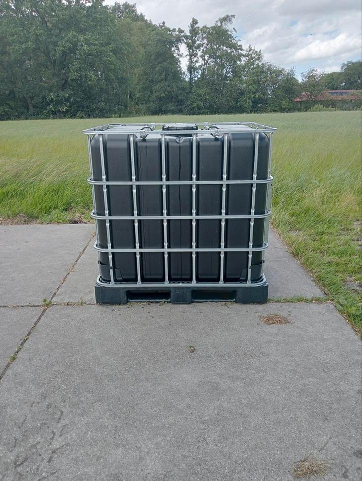 Zwarte ibc containers anti alg, Tuin en Terras, Regentonnen, Zo goed als nieuw, 150 liter of meer, Ophalen