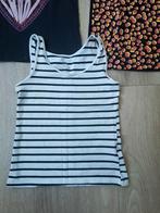 Izgst  blauw-wit shirtje topje mt 134-140, Meisje, H&M, Ophalen of Verzenden, Zo goed als nieuw