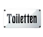 Toiletbord Emaille 20 x 10 cm - emaille toiletten bord