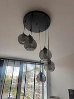 Zwarte Lamp met Bollen, Huis en Inrichting, Lampen | Hanglampen, Ophalen, Zo goed als nieuw, Glas, 50 tot 75 cm