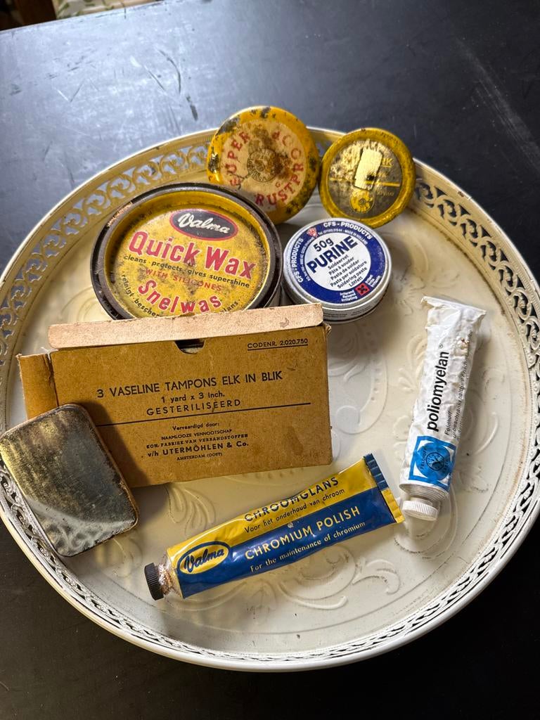 Vintage Blikken en Tubes - Verzamelobjecten, Verzamelen, Ophalen, Gebruikt, Overige, Overige merken
