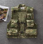 Groene camouflage bodywarmer vest leger outdoor vissen jas, Kleding | Heren, Verzenden, Nieuw, Groen