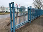 Schuifpoorten 2x 8m incl ca 30m Stalenhekwerk 2m hoog, Tuin en Terras, Ophalen, Met poort, Gebruikt, Spijlenhekwerk