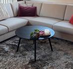 Zwarte Houten Salontafel - 80cm, Gebruikt, Rond, Minder dan 50 cm, Overige houtsoorten