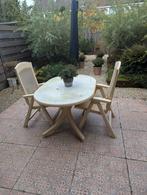 Hartman Tuinset Ovaal - 4 Stoelen + Kussens, Ophalen, Gebruikt, Kunststof, Verstelbaar