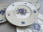 Blauwe roos gebloemde borden, Antiek en Kunst, Antiek | Servies los, Ophalen of Verzenden