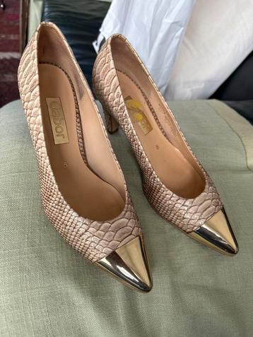 Gabor pumps-Echt leer-Maat 38- Slangenprint met metalc neus beschikbaar voor biedingen