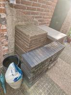 36st. TuinTegels 40x40 en opsluitranden, Tuin en Terras, Ophalen, Gebruikt, Beton, Terrastegels