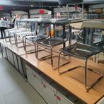 Set 3x Ikea eetkamerstoelen TOBIAS - transparant donker, Ophalen of Verzenden, Gebruikt, Vijf, Zes of meer stoelen